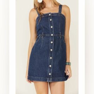 Levi’s Fiorella Button Down Denim Mini Dress Size S